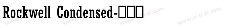 Rockwell Condensed字体转换
